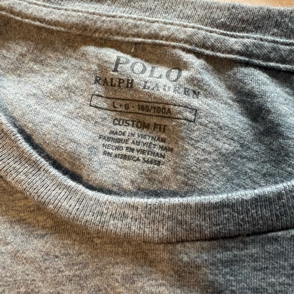 Men’s Polo Ralph Lauren Light Blue Custom Fit Tee size Large - Picture 5 of 7